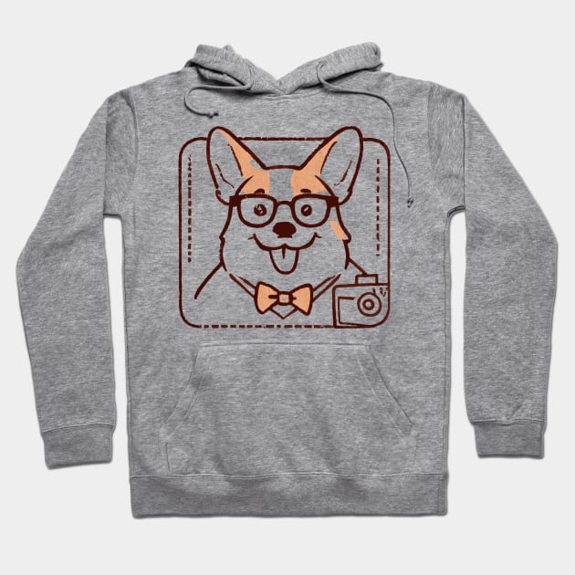 Corgi Photographer Dog Owner Pembroke Welsh Corgi Funny Hoodie by BetterManufaktur